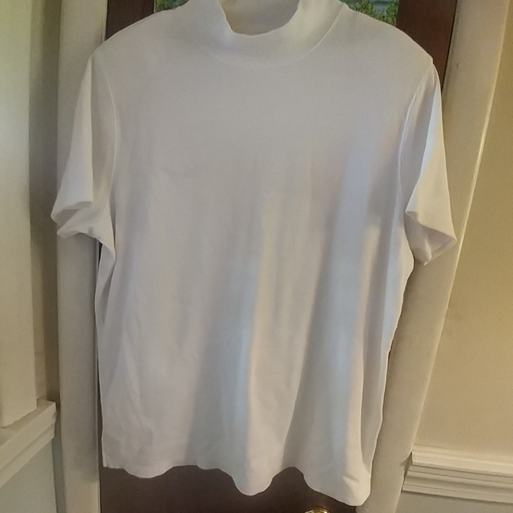 White short sleeve blouse L